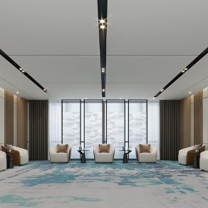 现代接待室3D模型下载